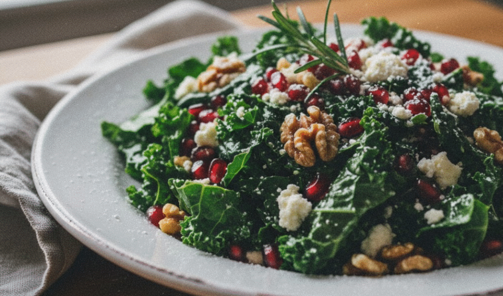 Kale & Pomegranate Holiday Salad