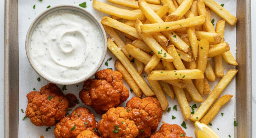 Bake the Crispy Cauliflower Wings & Fries