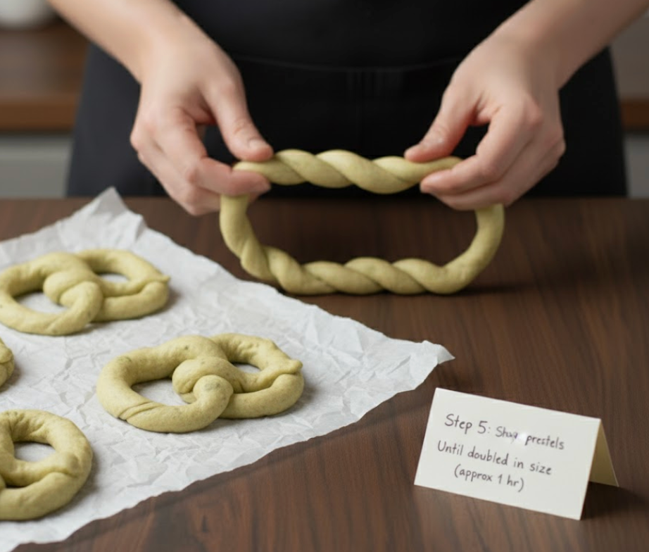 Shape your pretzels